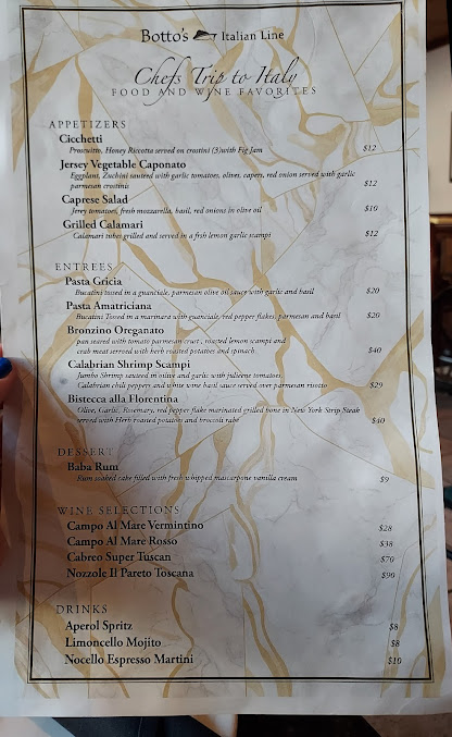 Menu Botto's Italian Line Restaurant - 2