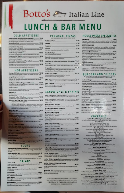 Menu Botto's Italian Line Restaurant - 4