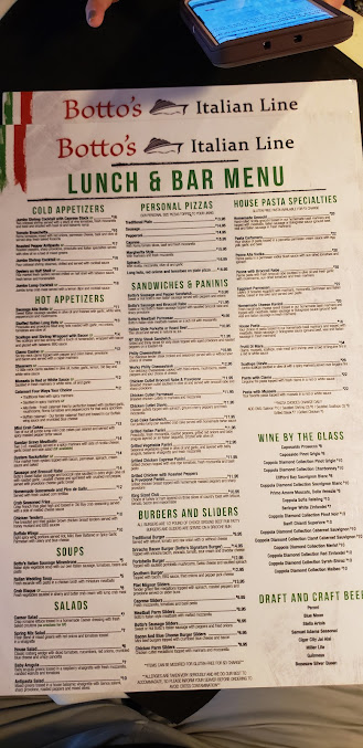 Menu Botto's Italian Line Restaurant - 9