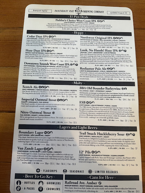 Menu Boundary Bay Brewery Bistro - 1