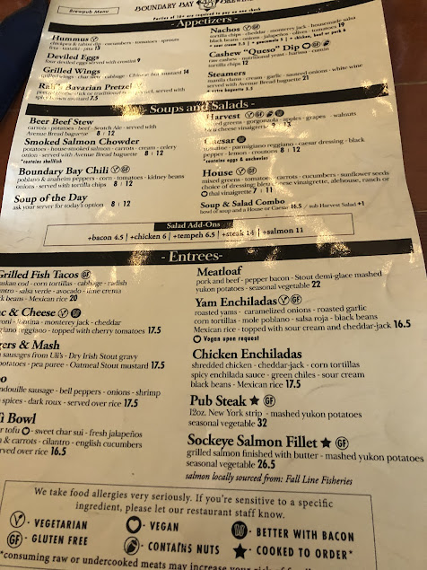 Menu Boundary Bay Brewery Bistro - 6