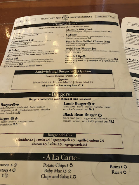 Menu Boundary Bay Brewery Bistro - 7