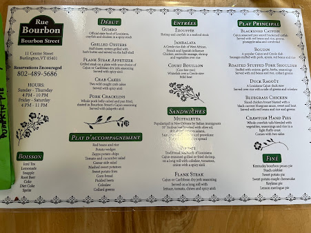 Menu Bourbon Street Llc - 1