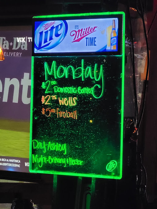 Menu Bourbon Street Sports Bar - 0