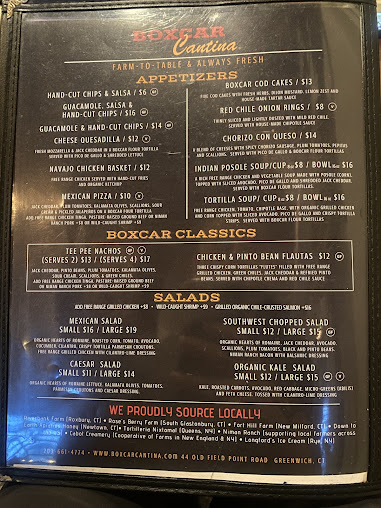 Menu Boxcar Cantina - 2