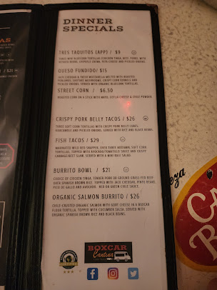 Menu Boxcar Cantina - 8
