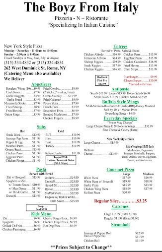 Menu Boyz From Italy - 0