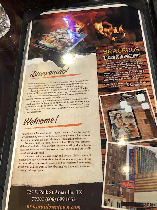 Menu Braceros Downtown - 1