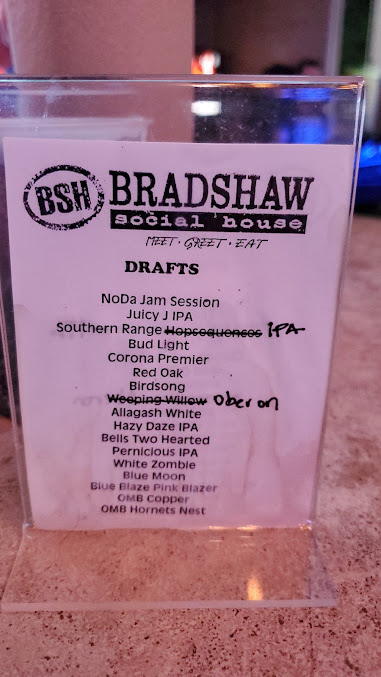 Menu Bradshaw Social House - 0