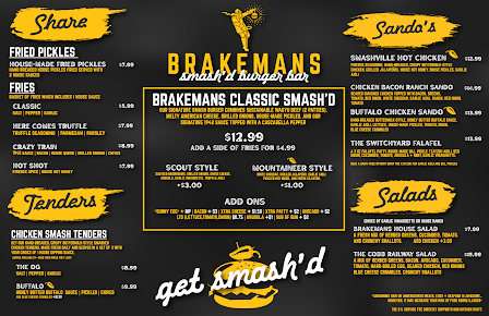 Menu Brakemans Smashed Burger Bar - 0