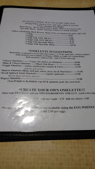 Menu Breakfast Club Tybee Island - 1