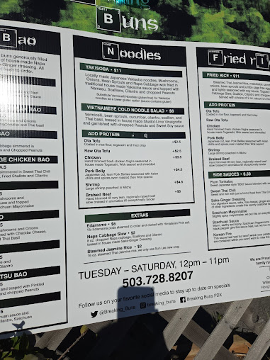 Menu Breaking Buns Food Cart - 8