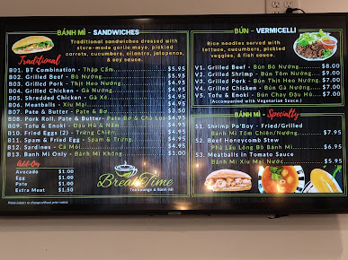 Menu Breaktime Tea Lounge Banh Mi - 4
