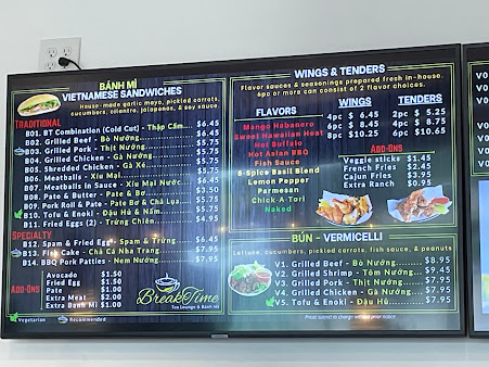 Menu Breaktime Tea Lounge Banh Mi - 9
