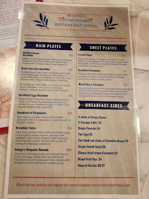 Menu Briannos Chart House Restaurant Events Center - 4