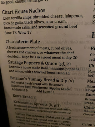 Menu Briannos Chart House Restaurant Events Center - 9