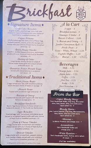 Menu Brick House Gastropub - 1