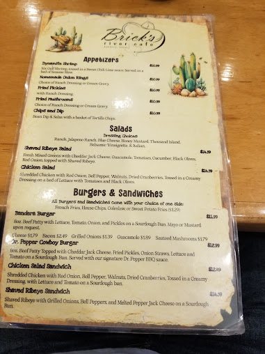 Menu Bricks River Cafe - 1