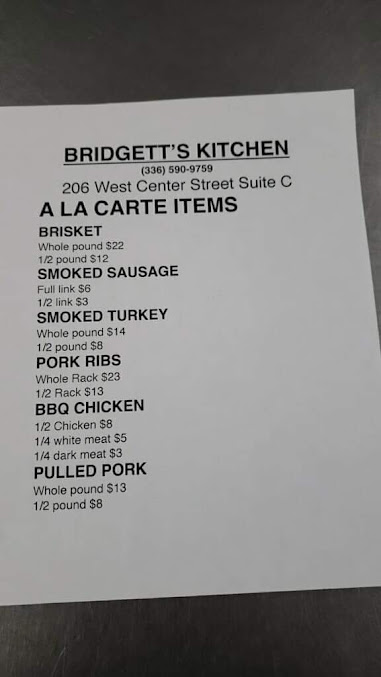 Menu Bridgetts Kitchen - 6