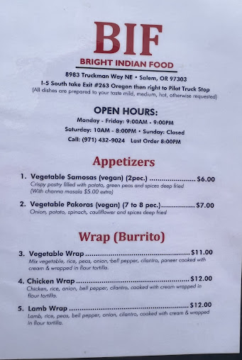 Menu Bright Indian Food - 0