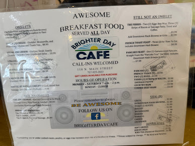 Menu Brighter Day Cafe - 0