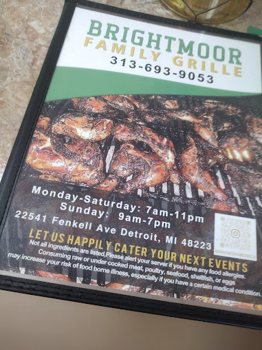 Menu Brightmoor Family Grille - 1