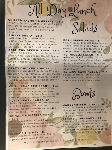 Menu Brighton Schoolhouse - 3