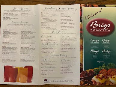 Menu Brigs Great Beginnings Restaurant - 0