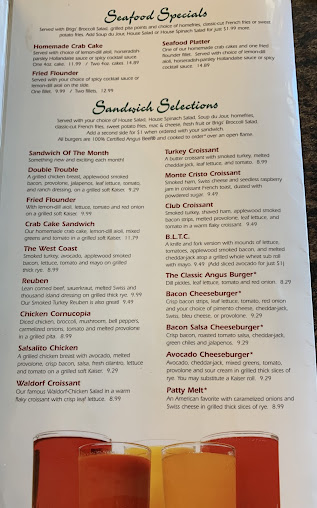 Menu Brigs Great Beginnings Restaurant - 1