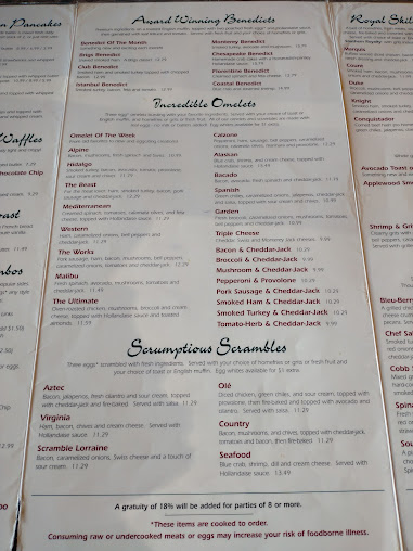 Menu Brigs Great Beginnings Restaurant - 6