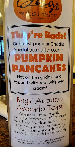 Menu Brigs Great Beginnings Restaurant - 8