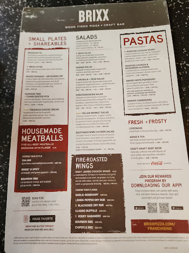 Menu Brixx Wood Fired Pizza Craft Bar Winston Salem - 1