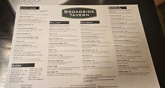 Menu Broadside Tavern - 6