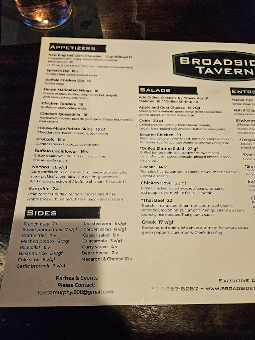 Menu Broadside Tavern - 8