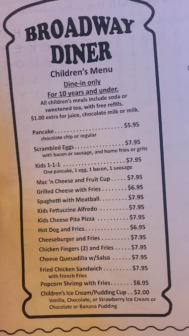 Menu Broadway Diner - 3