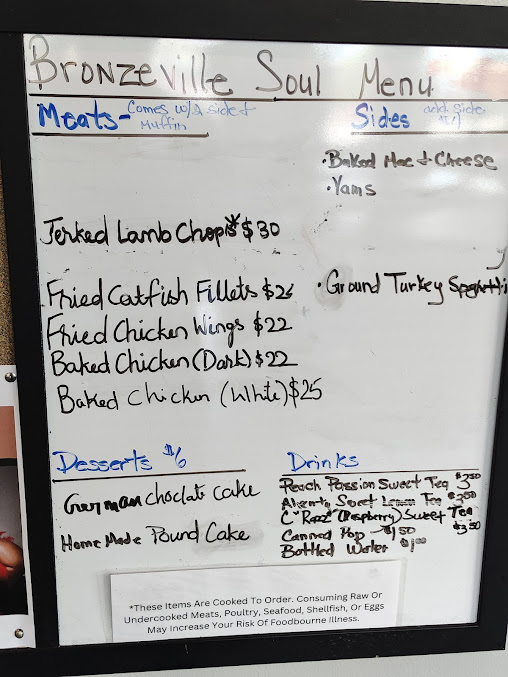 Menu Bronzeville Soul - 0
