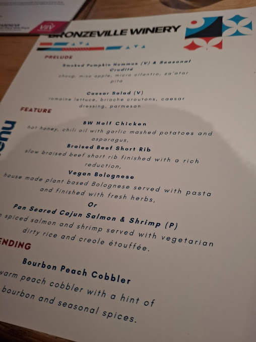 Menu Bronzeville Winery - 0