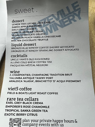 Menu Bronzeville Winery - 4