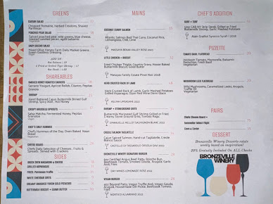 Menu Bronzeville Winery - 8