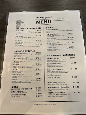 Menu Brooklyn Bagel At Arsenal - 0