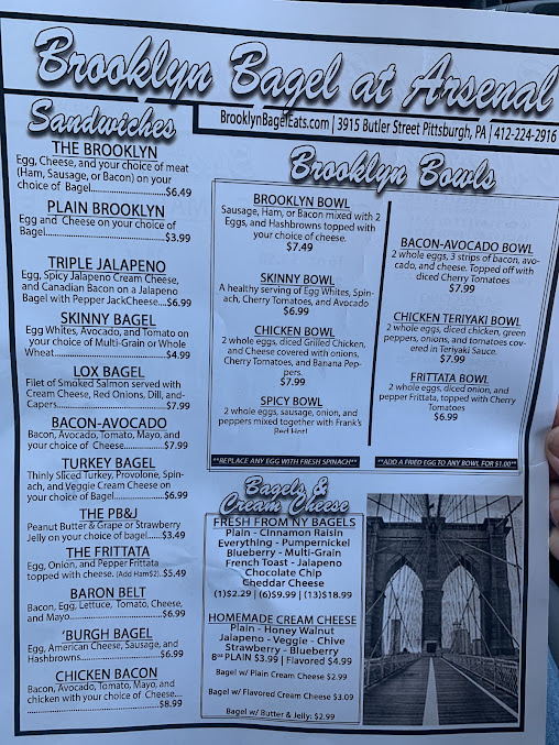 Menu Brooklyn Bagel At Arsenal - 8