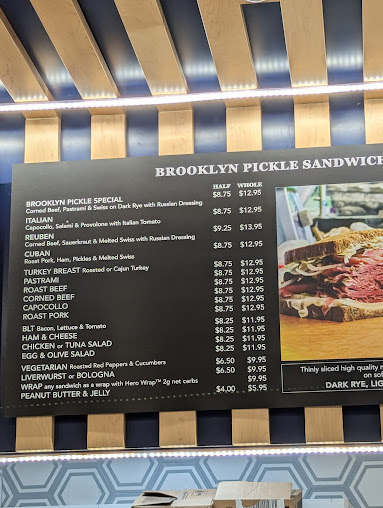 Menu Brooklyn Pickle Sandwich Shop - 6
