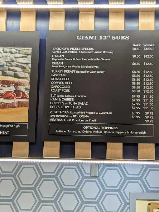 Menu Brooklyn Pickle Sandwich Shop - 7