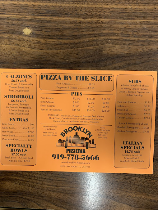 Menu Brooklyn Pizzeria - 2
