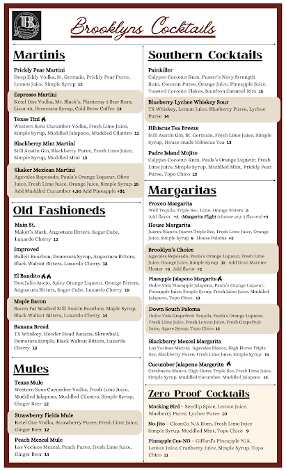 Menu Brooklyns Down South - 1