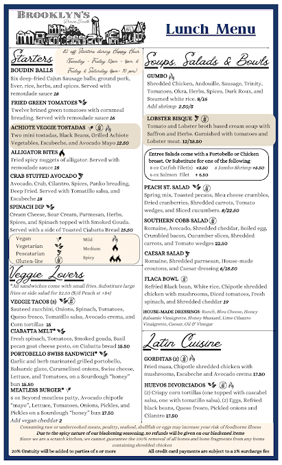 Menu Brooklyns Down South - 5