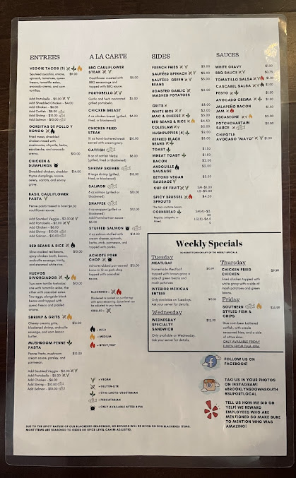 Menu Brooklyns Down South - 8