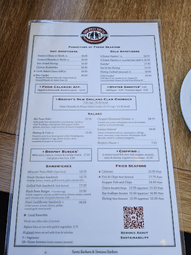 Menu Brophy Bros - 0