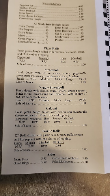 Menu Brothers Pizza Champion Restaurant - 3