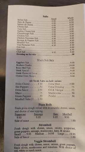 Menu Brothers Pizza Champion Restaurant - 6